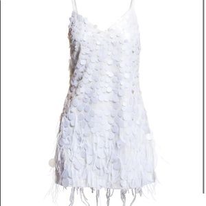 Beautiful white sequin mini dress! Perfect for bachelorette or bridal event